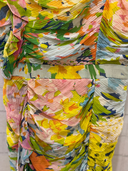 MOSCHINO Floral Print Silk Blend Dress / S-IT40