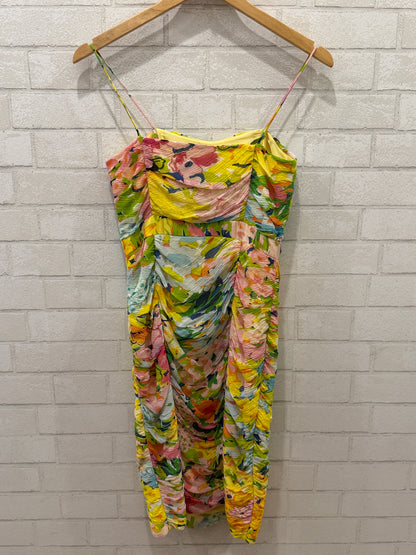 MOSCHINO Floral Print Silk Blend Dress / S-IT40