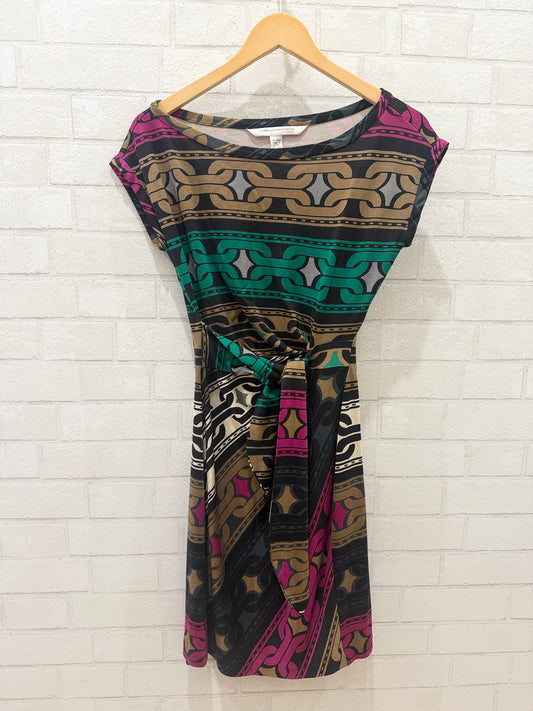 DVF Silk Sleeveless Mini Printed Dress/XS-EU34