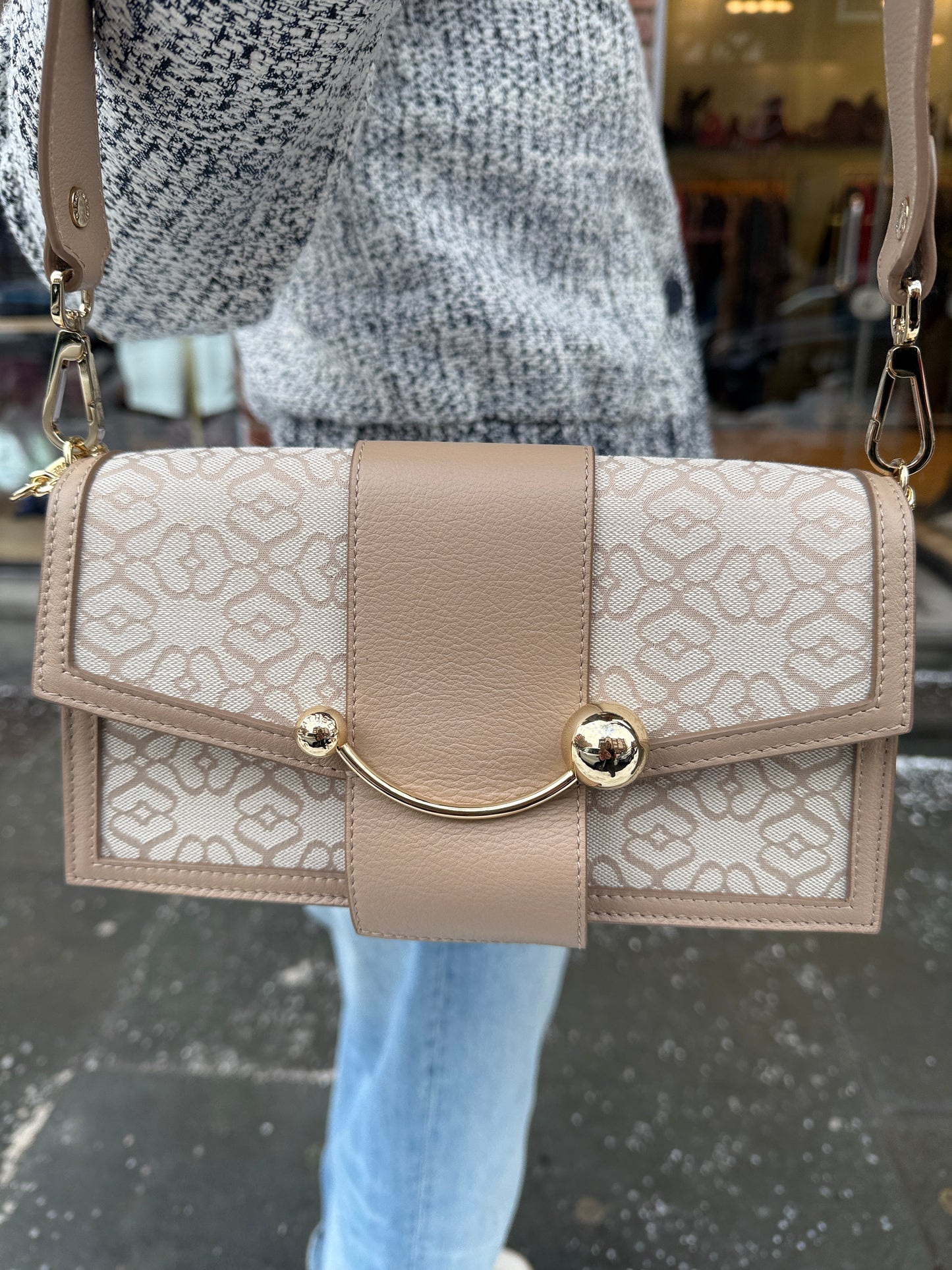 STRATHBERRY NWT Monogram Leather Shoulder Bag
