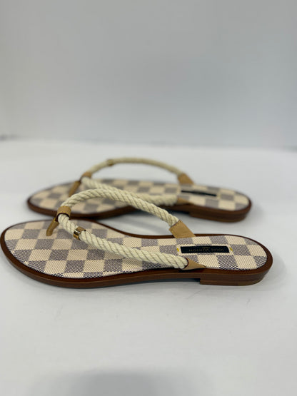 LOUIS VUITTON  Leather Croisette Flat Thong/US8.5-EU39