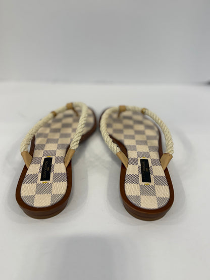 LOUIS VUITTON  Leather Croisette Flat Thong/US8.5-EU39