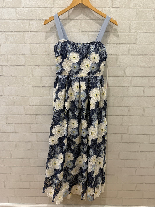 AQUA NWT Embroidered  Sleeveless Midi Skater Dress/XXS