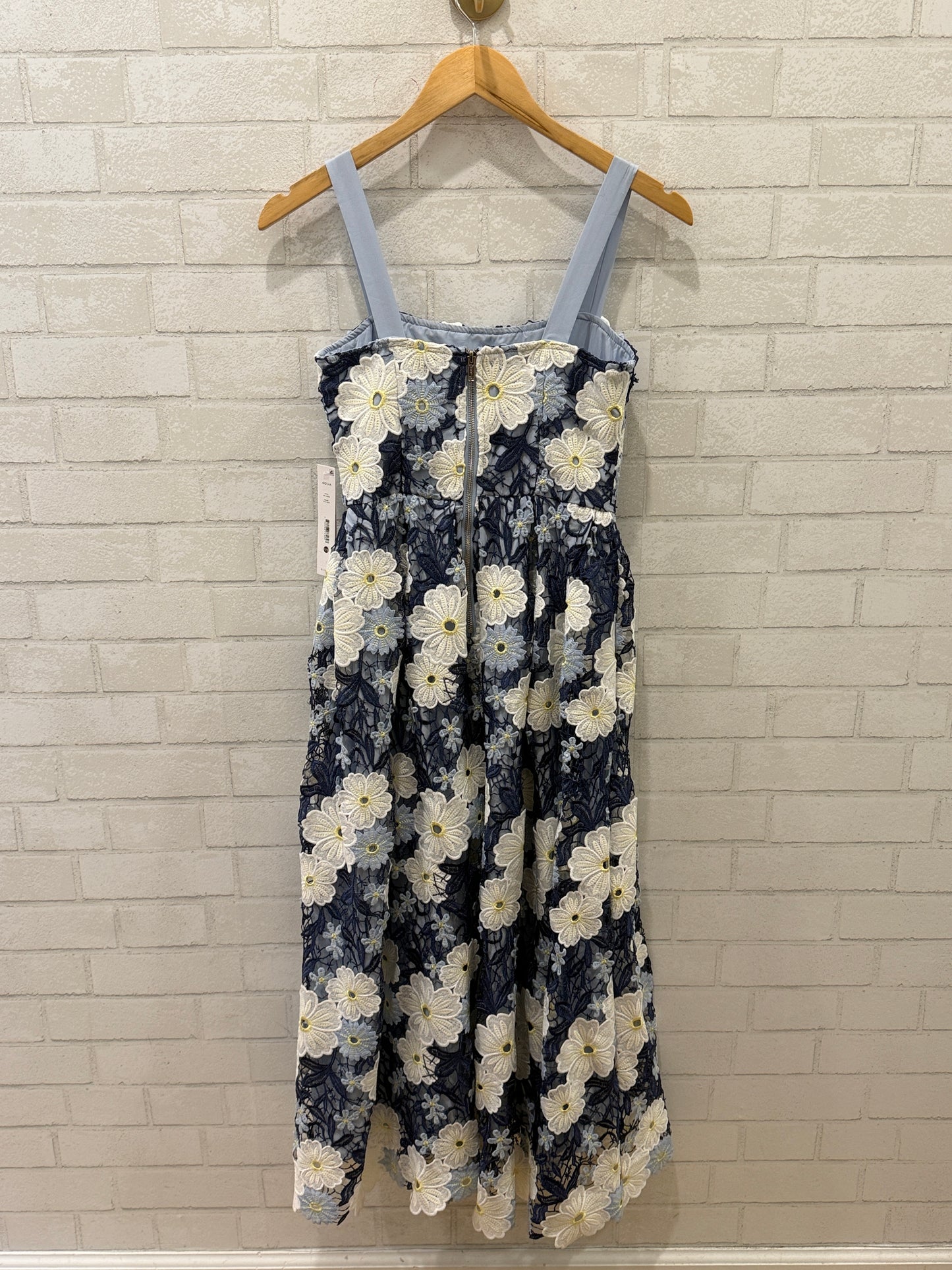 AQUA NWT Embroidered  Sleeveless Midi Skater Dress/XXS