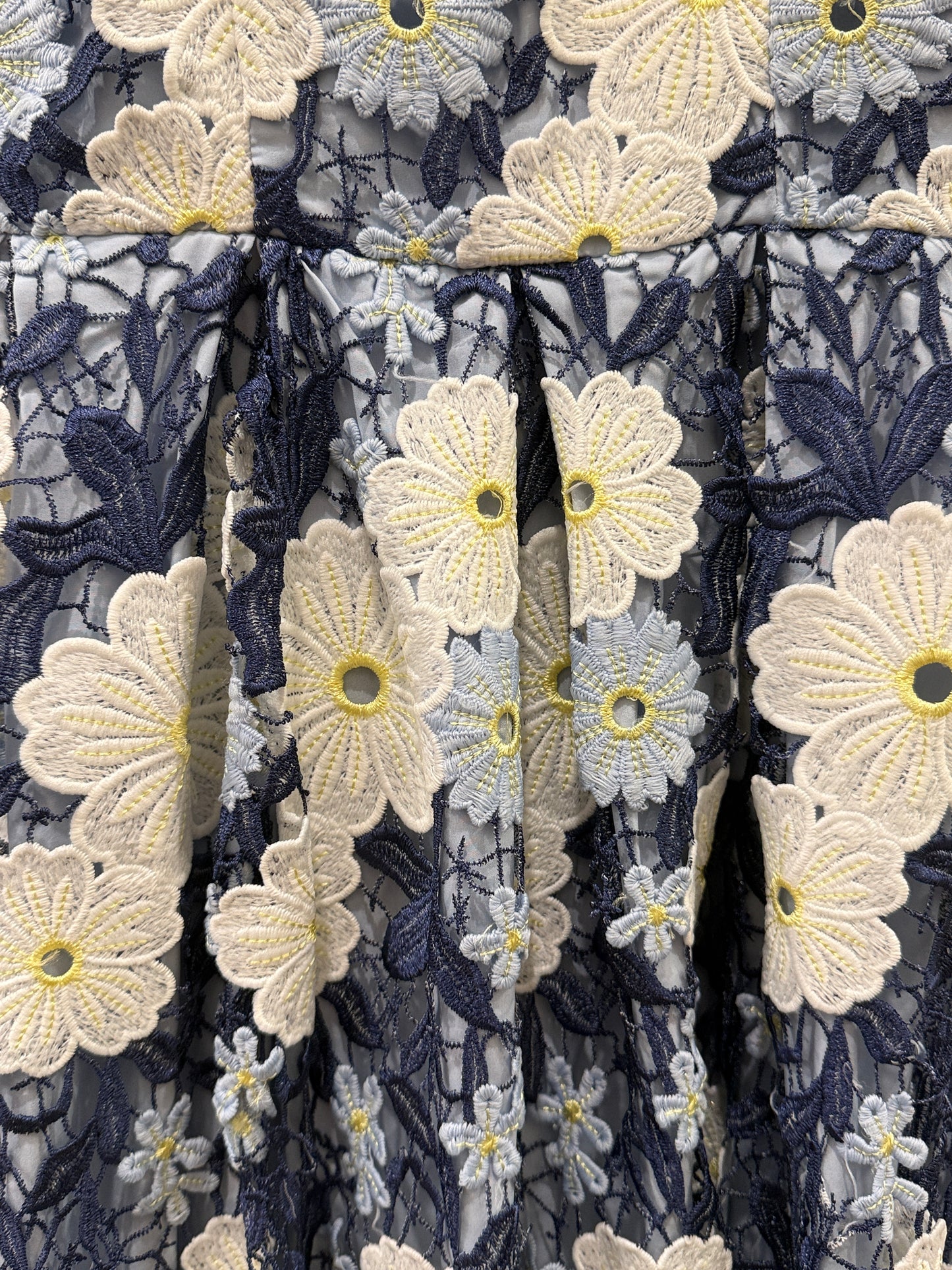 AQUA NWT Embroidered  Sleeveless Midi Skater Dress/XXS