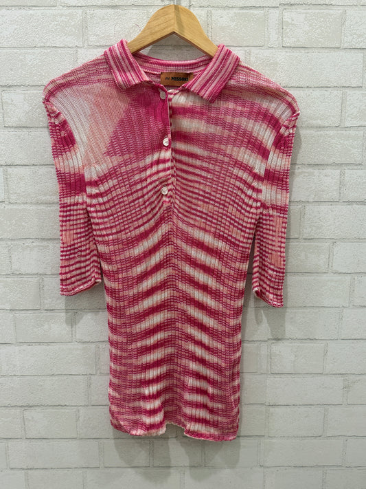 MISSONI Knit Ribbed Polo Shirt / XS-IT40