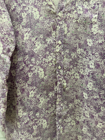 FRANK & EILEEN Cotton LS Printed Shirt Dress / S