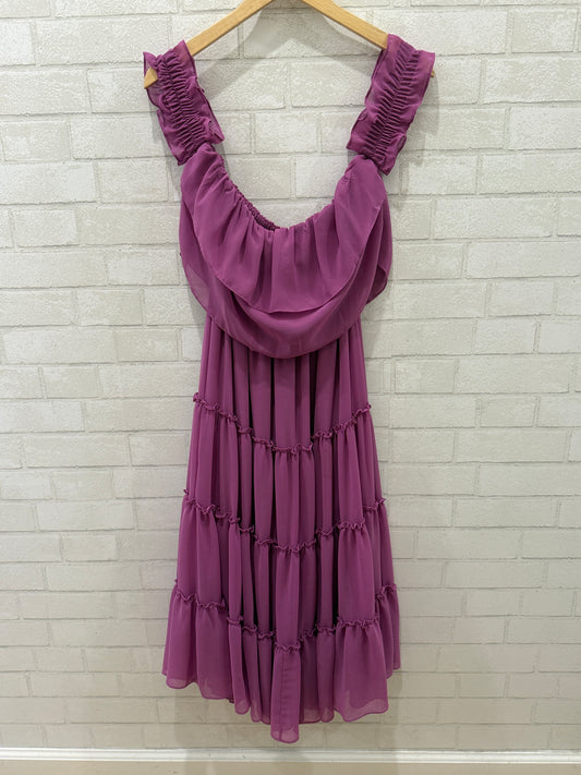 MISA Sleeveless  Smock Midi Dress/ S