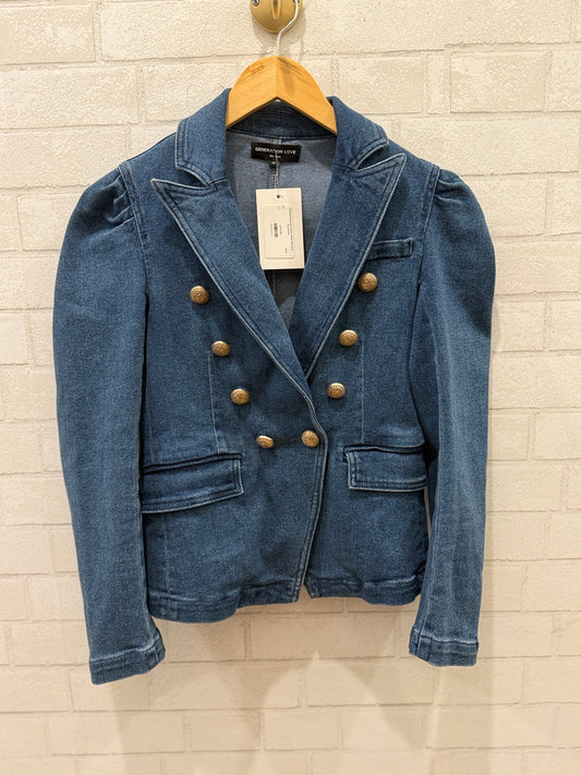 GENERATION LOVE Denim Jacket with Gold Buttons/XS