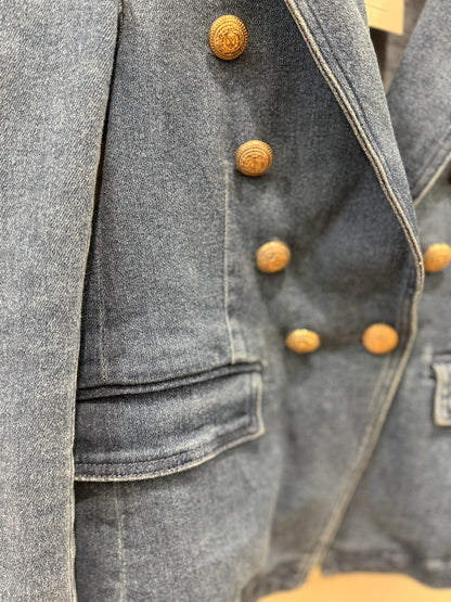 GENERATION LOVE Denim Jacket with Gold Buttons/XS