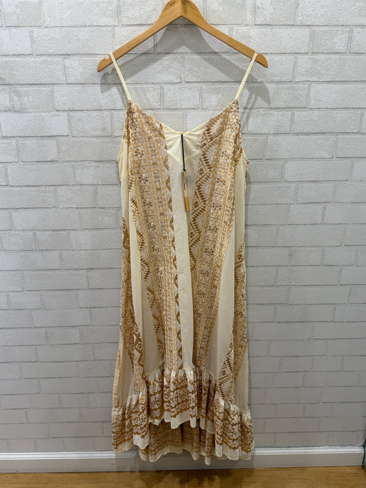 GREEK ARCHAIC KORI NWT Sleeveless Embroidered Maxi Dress/S