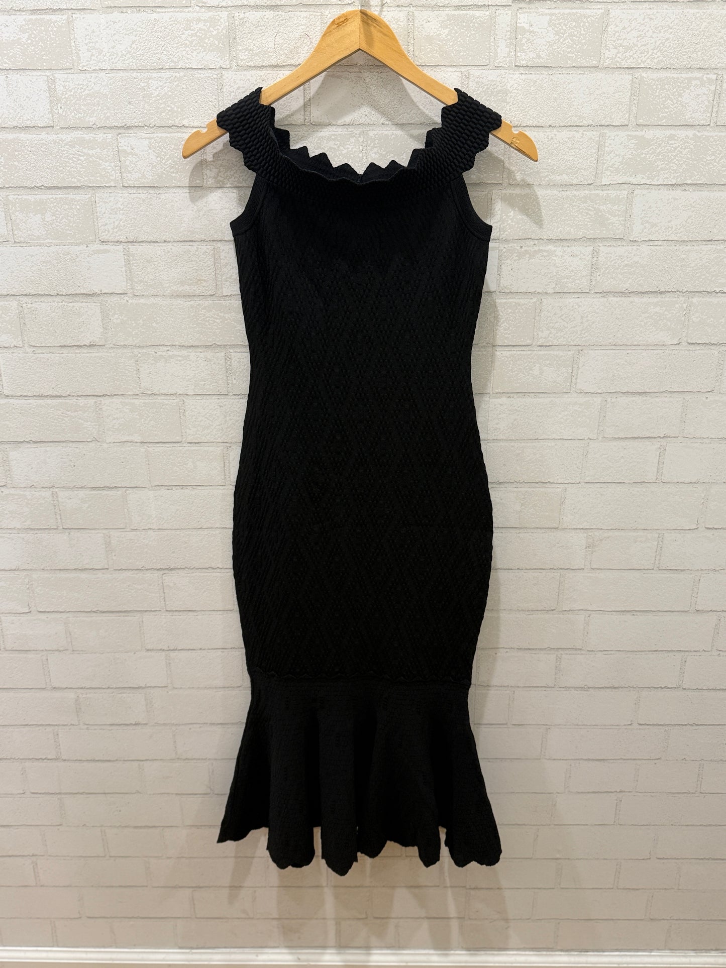 JONATHAN SIMKHAI Stretch Shoulder Sleeves Midi Dress/XS