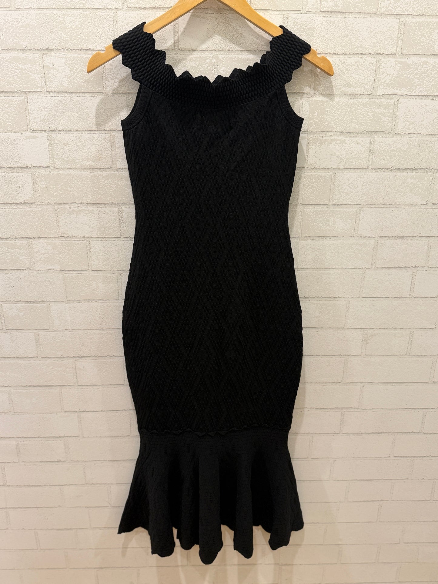 JONATHAN SIMKHAI Stretch Shoulder Sleeves Midi Dress/XS