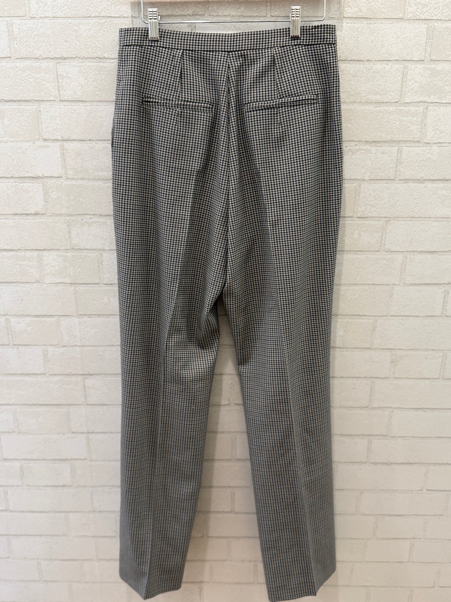 FENDI NWT Wool Houndtooth High Rise  Straight Leg Trousers/S-IT42