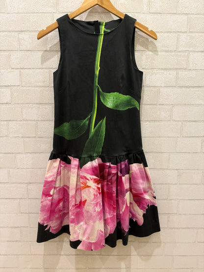 MOSCHINO COUTURE Sleeveless Flower Print Mini Dress/XS