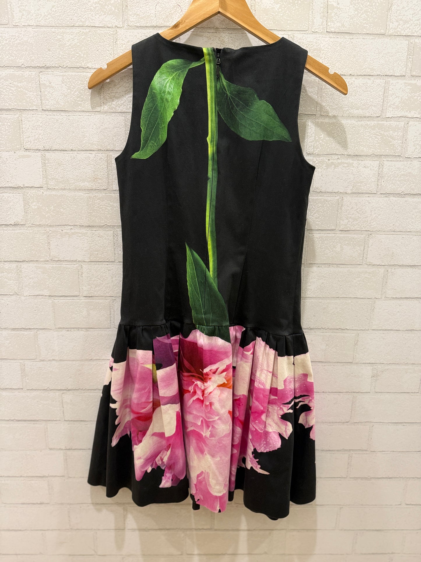MOSCHINO COUTURE Sleeveless Flower Print Mini Dress/XS