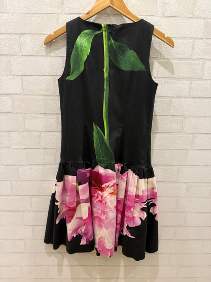 MOSCHINO COUTURE Sleeveless Flower Print Mini Dress/XS