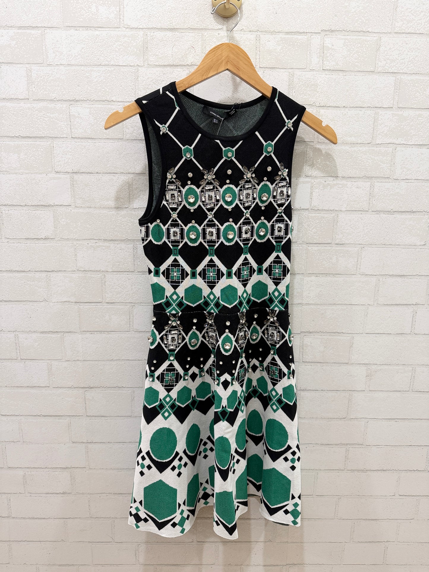 KAREN MILLEN NWT Embellished Jacquard Mini Dress / S