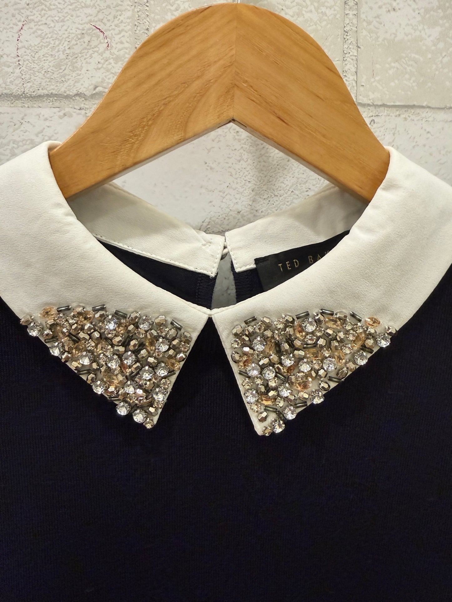 TED BAKER 1-in-one Embellished Collar Sweater / S-UK2