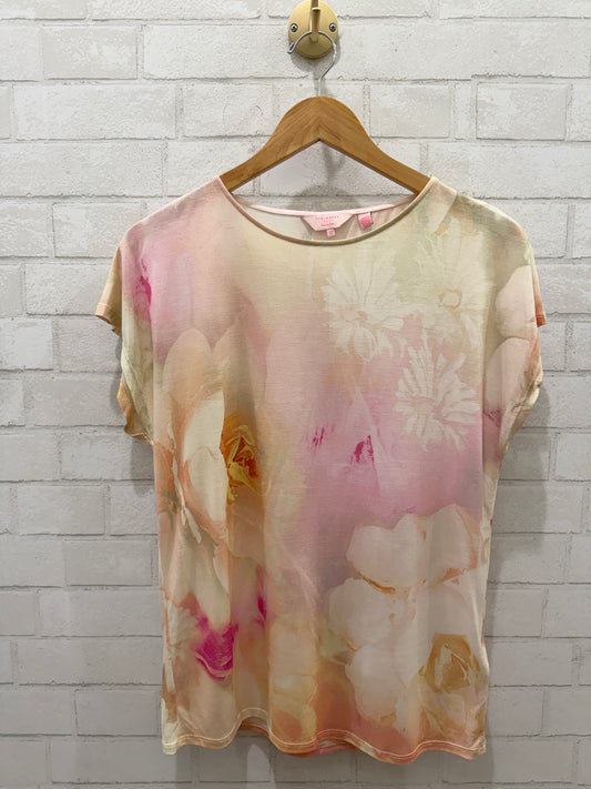 TED BAKER Floral Print top / S-UK2
