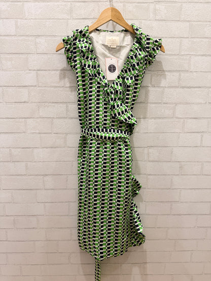 KATE SPADE Silk Knee-Length Wrap Dress / M-US10