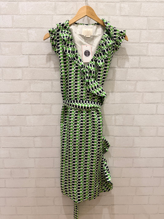 KATE SPADE Silk Knee-Length Wrap Dress / M-US10
