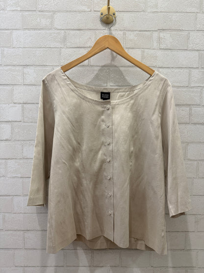 EILEEN FISHER NWT Silk 3/4 Sleeves Jacket / L