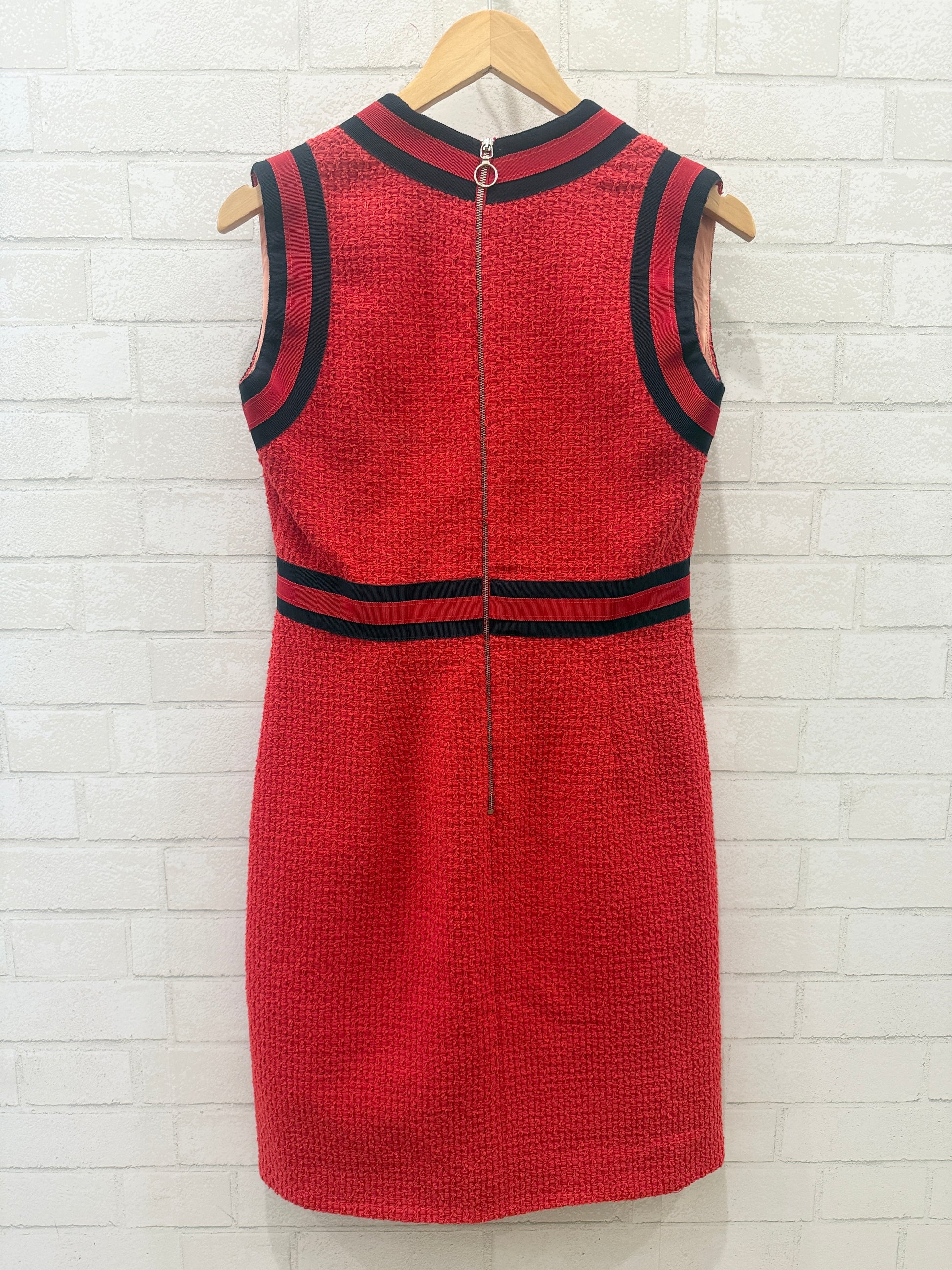 gucci tweed mini dress Kate Middleton's Gucci Tweed Mini Dress in Monochrome with Red Trim
