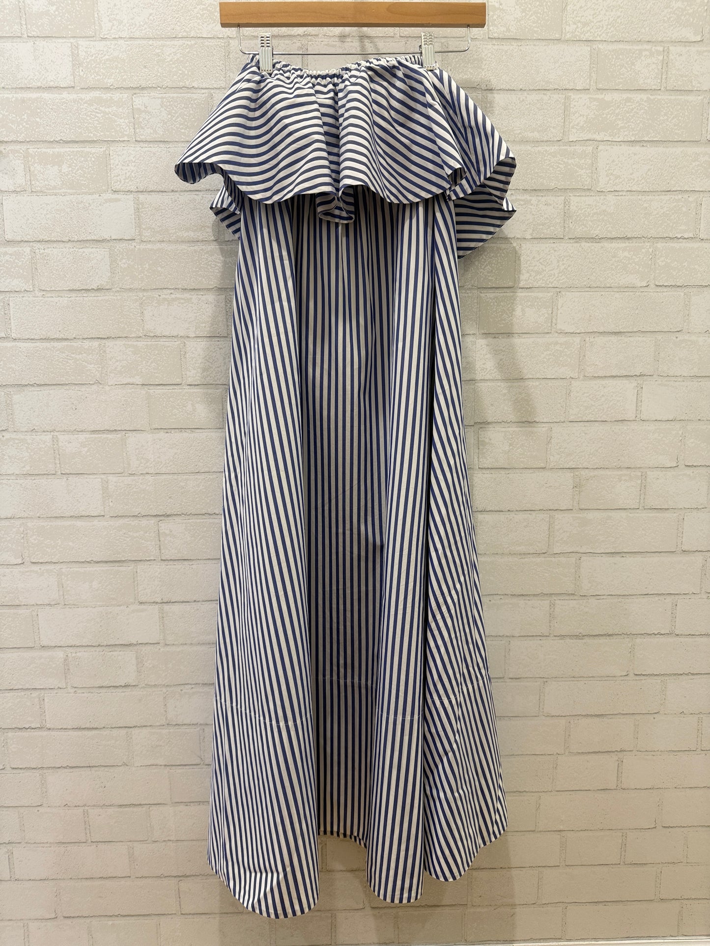 MARK D. SIKES Strapless Striped Midi Dress / S-US4