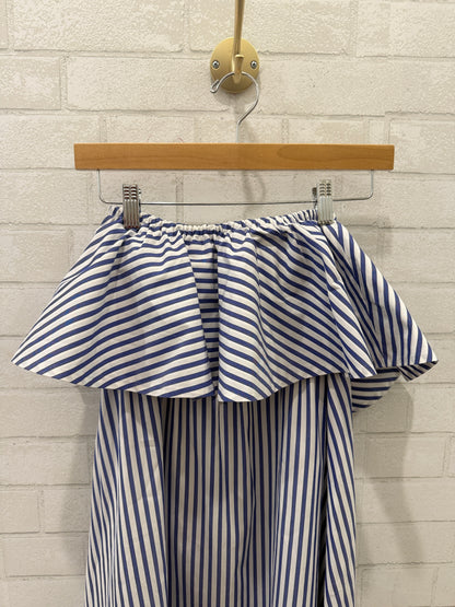 MARK D. SIKES Strapless Striped Midi Dress / S-US4