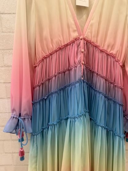 ROCOCO SAND LS Maxi Smock Dress/M