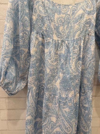 FAITHFULL THE BRAND Cotton LSSquare Neck  Print Maxi Dress/S