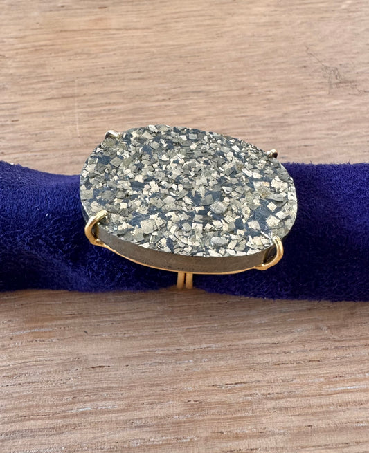 NO BRAND Pyrite Stone Large Ring