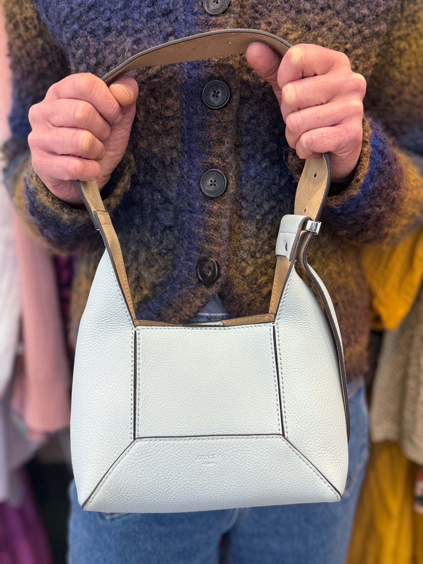 JIMMY CHOO Diamond Hobo Small Bag