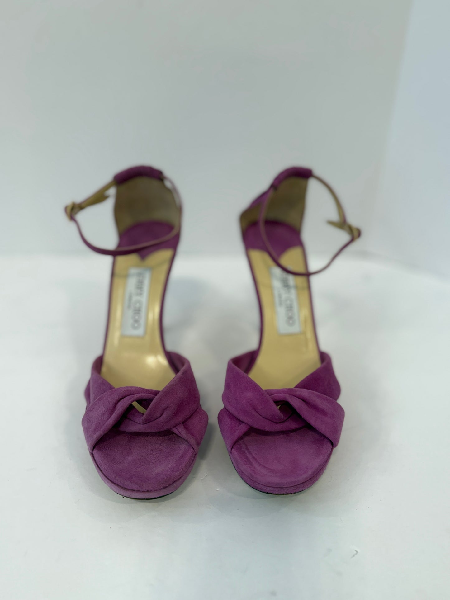 JIMMY CHOO Suede Leather HHeels Sandals/US6.5-EU37