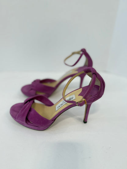JIMMY CHOO Suede Leather HHeels Sandals/US6.5-EU37
