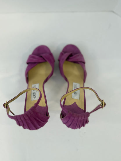 JIMMY CHOO Suede Leather HHeels Sandals/US6.5-EU37
