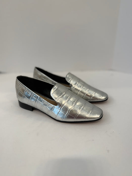 SCHUTZ  NWT Metalic  Croco Embossed Loafers/US5-EU35