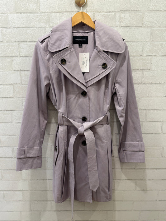 LONDON FOG Single-Breasted Hooded Belted Trench Coat / M