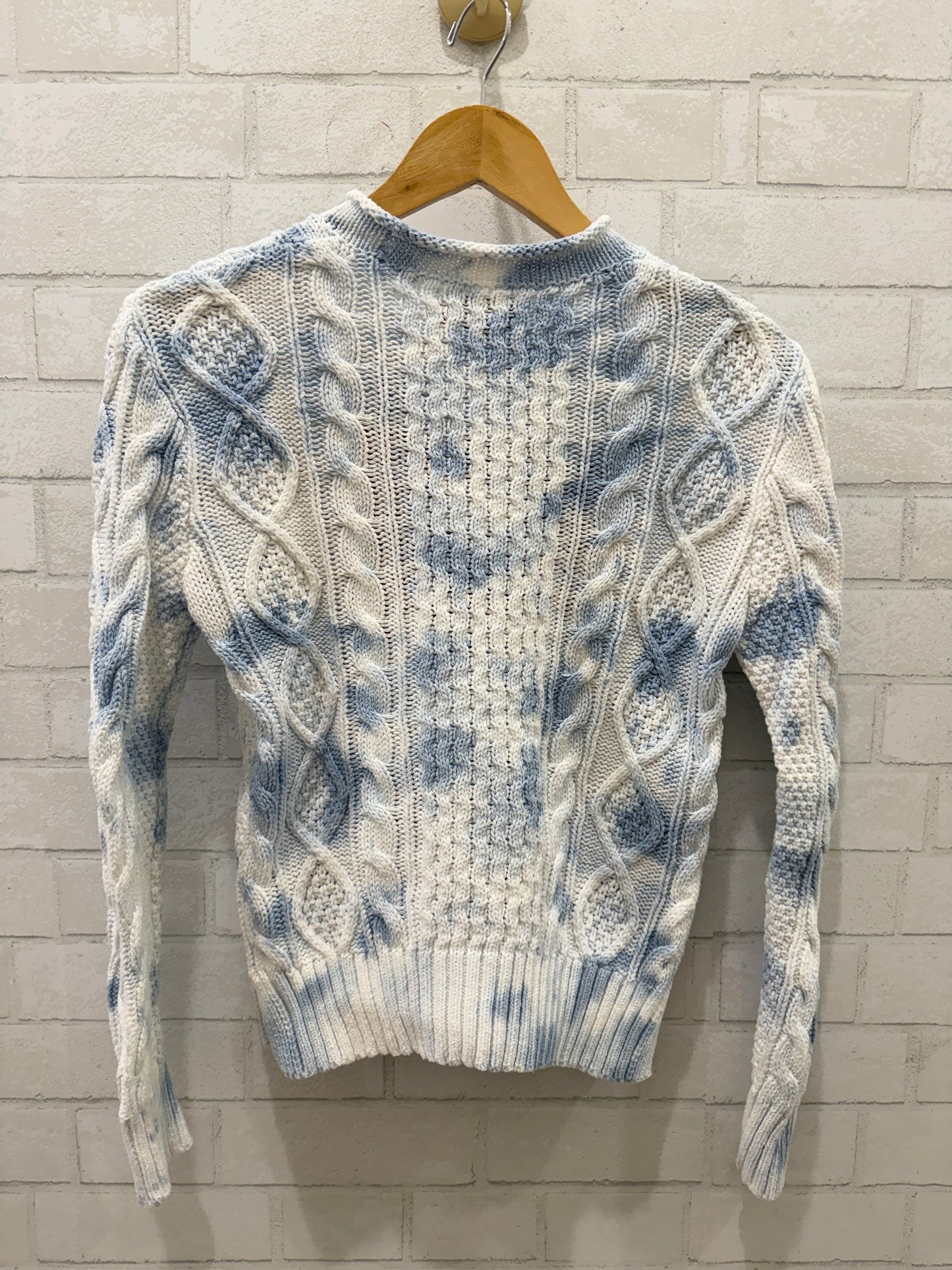 POLO RALPH LAUREN Cable Knit Ombre USA Flag Sweater/S