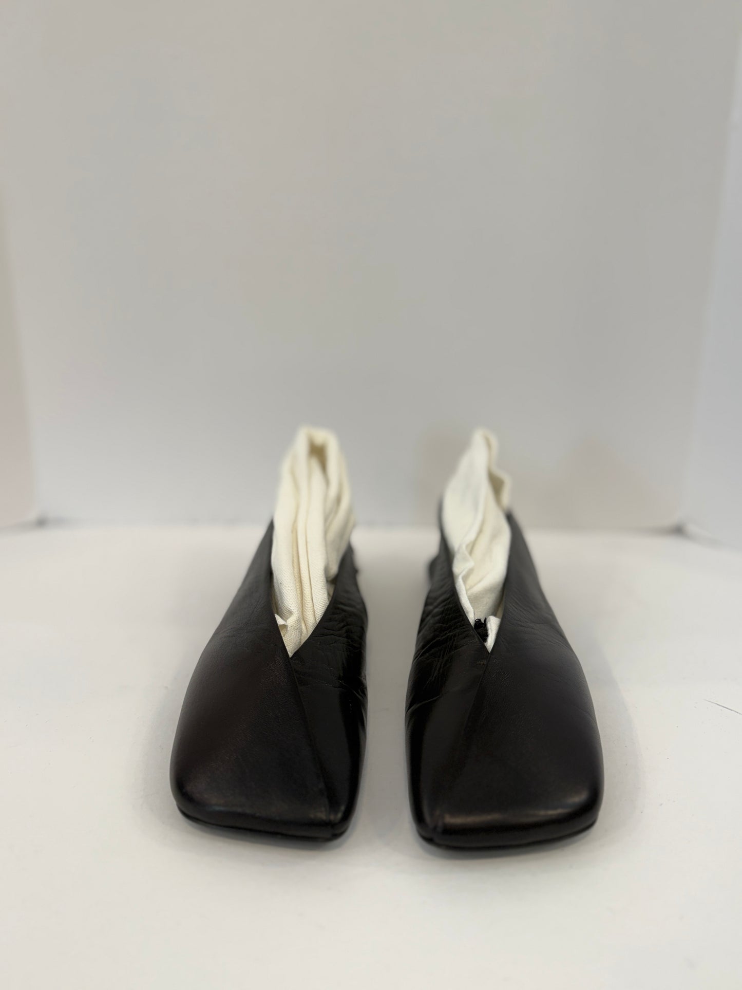 JIL SANDER Leather Flat Slingback Flat Pump / US8.5-EU39