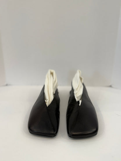 JIL SANDER Leather Flat Slingback Flat Pump / US8.5-EU39
