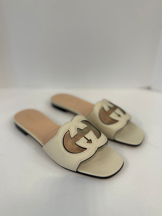 GUCCI NWT Monogram Flat Mule Sandals / US8.5-EU39