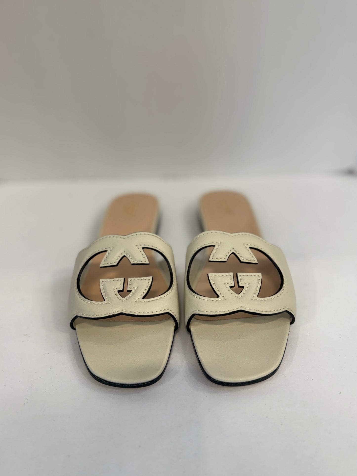 GUCCI NWT Monogram Flat Mule Sandals / US8.5-EU39