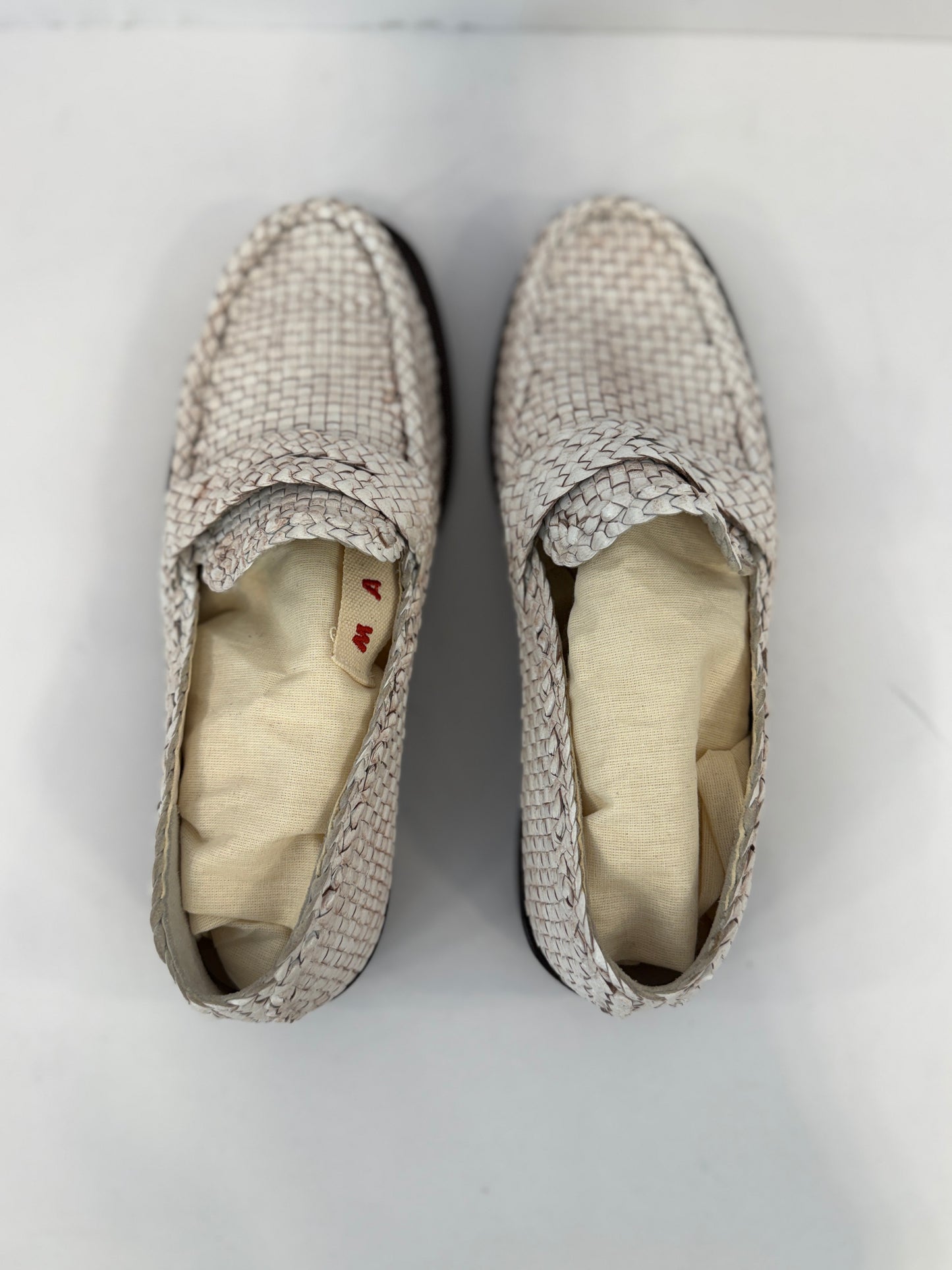MARNI Woven Leather Loafers / US8-EU38.5