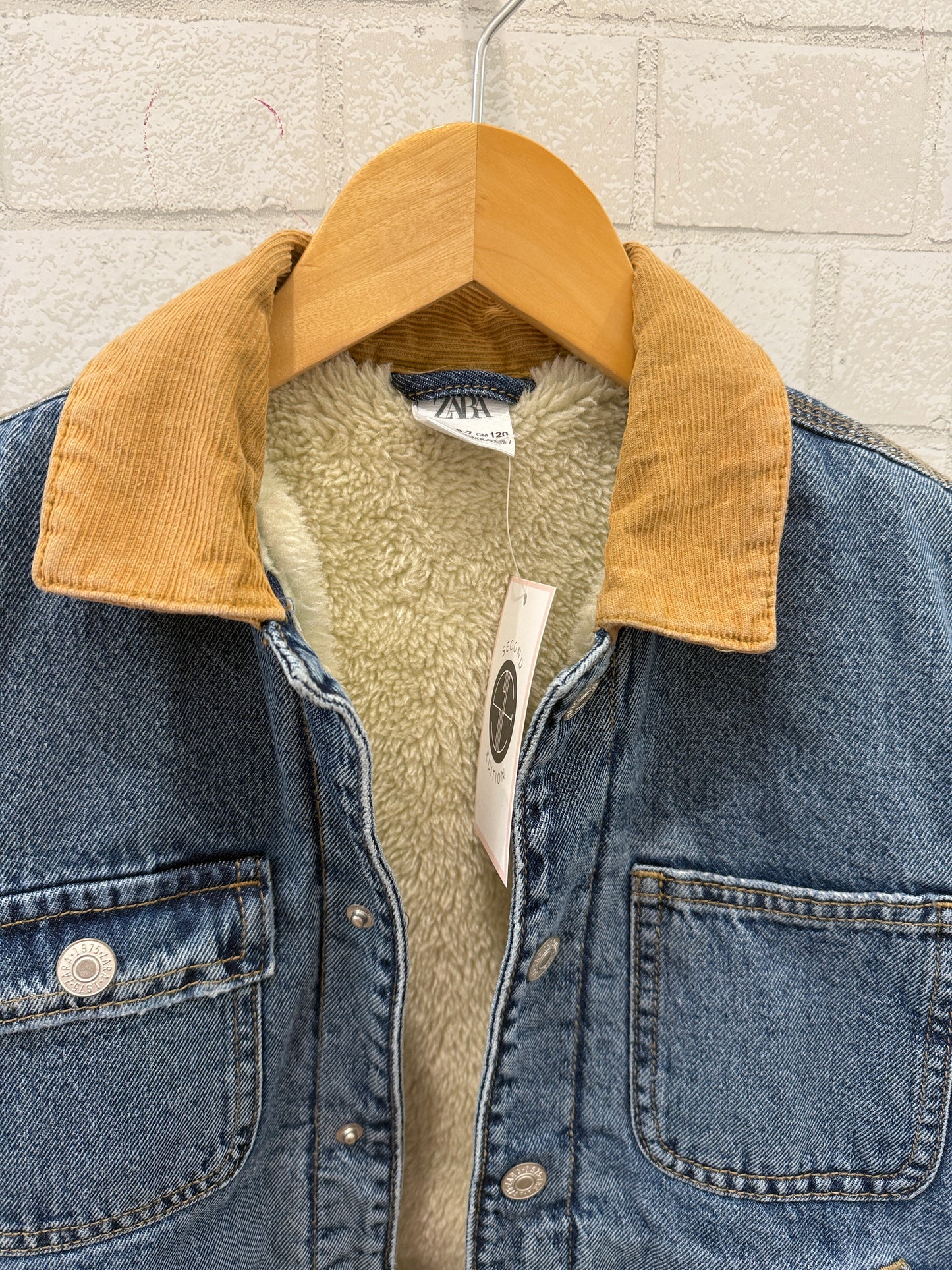 ZARA Lined Denim Trucker Jacket/6-7Y