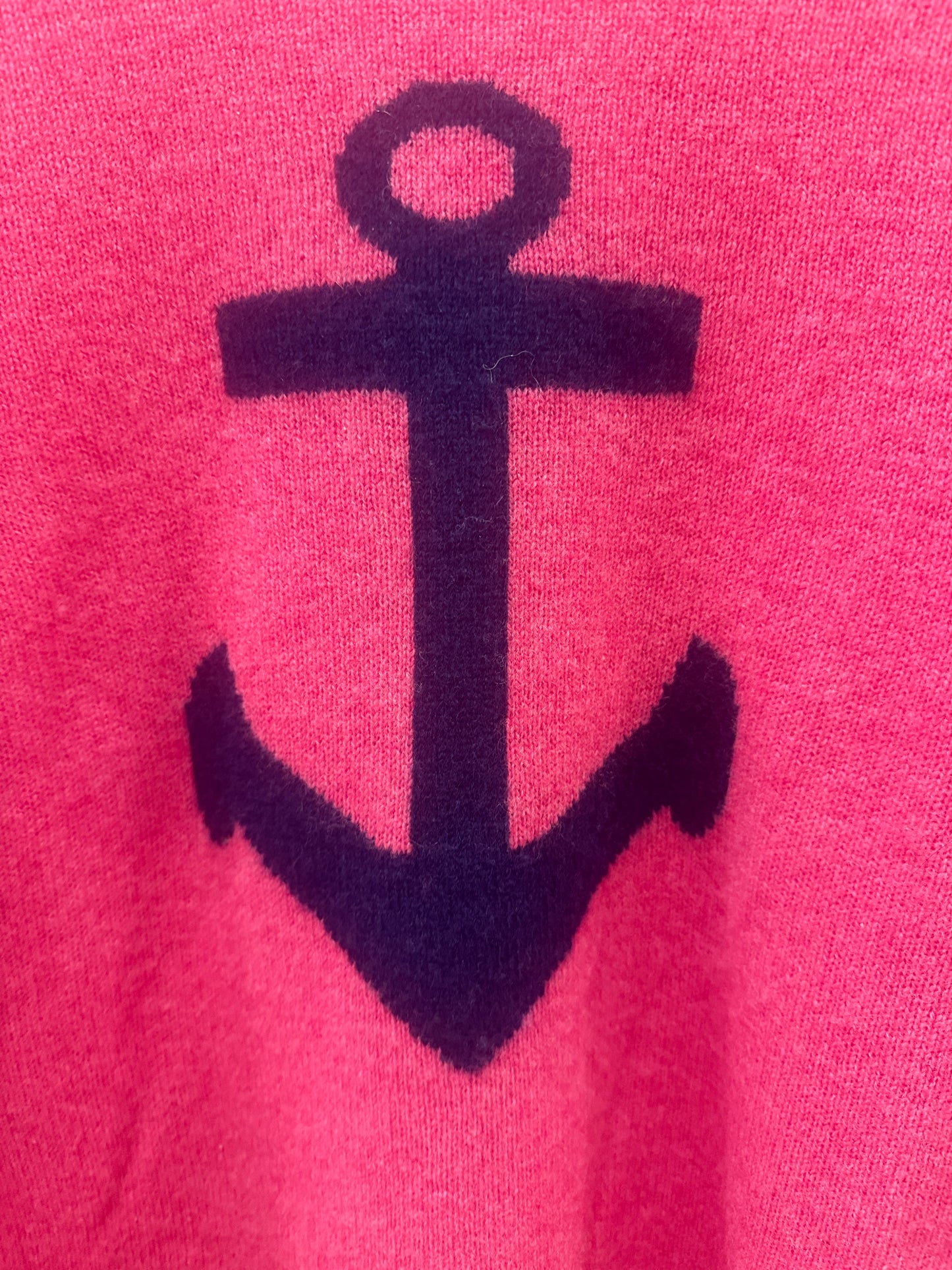 HANNA ROSE Anchor Print Cashmere Sweater/XL