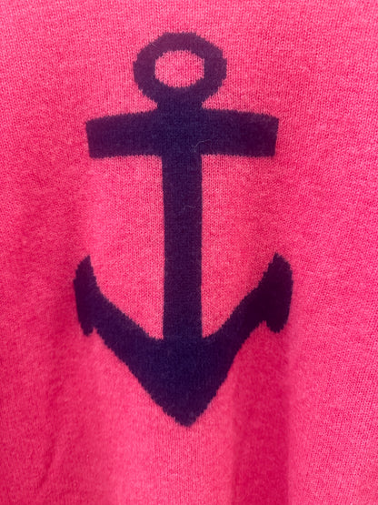 HANNA ROSE Anchor Print Cashmere Sweater/XL