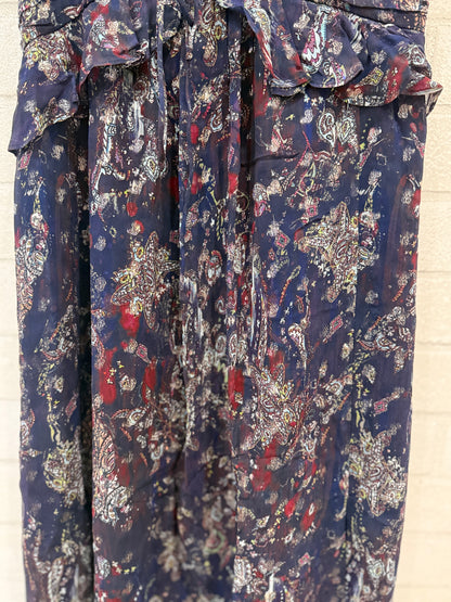 IRO  Floral Print Sleeveless Flowy Midi Dress/S-EU36