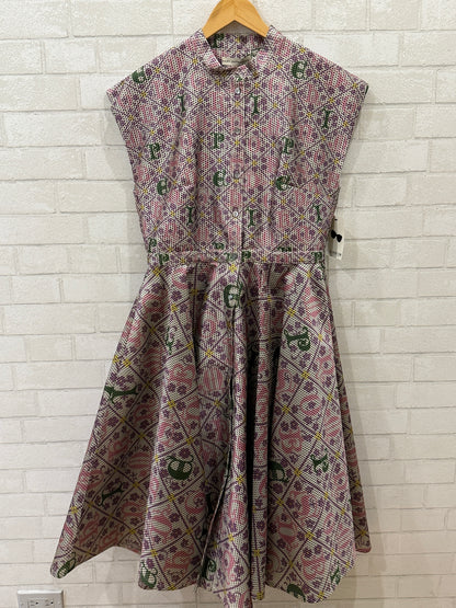 MARY KATRANTZOU NWT  Drive Maxi Dress Grid Lace/XL-US14
